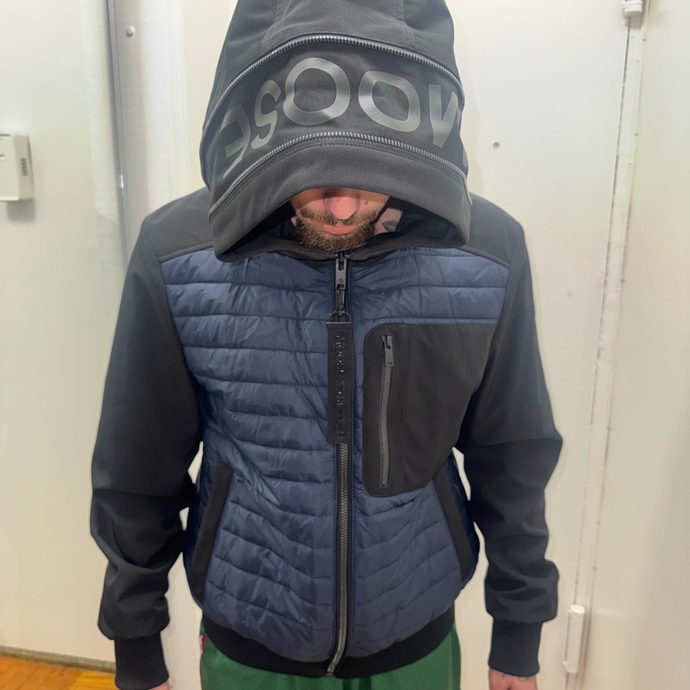 Moose Knuckles Sherwood bomber size M Blue Hooded Jacket